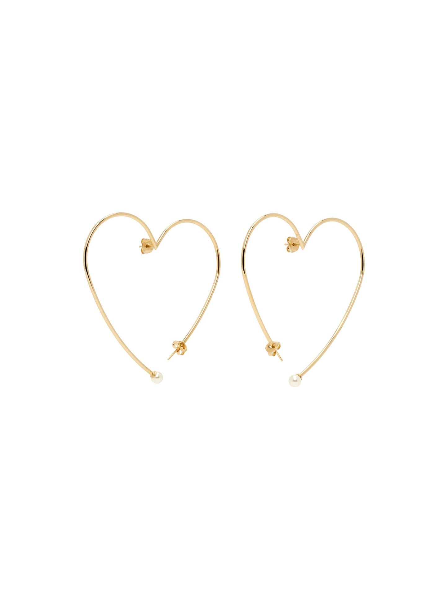 D'heygere Pearl Heart Earrings