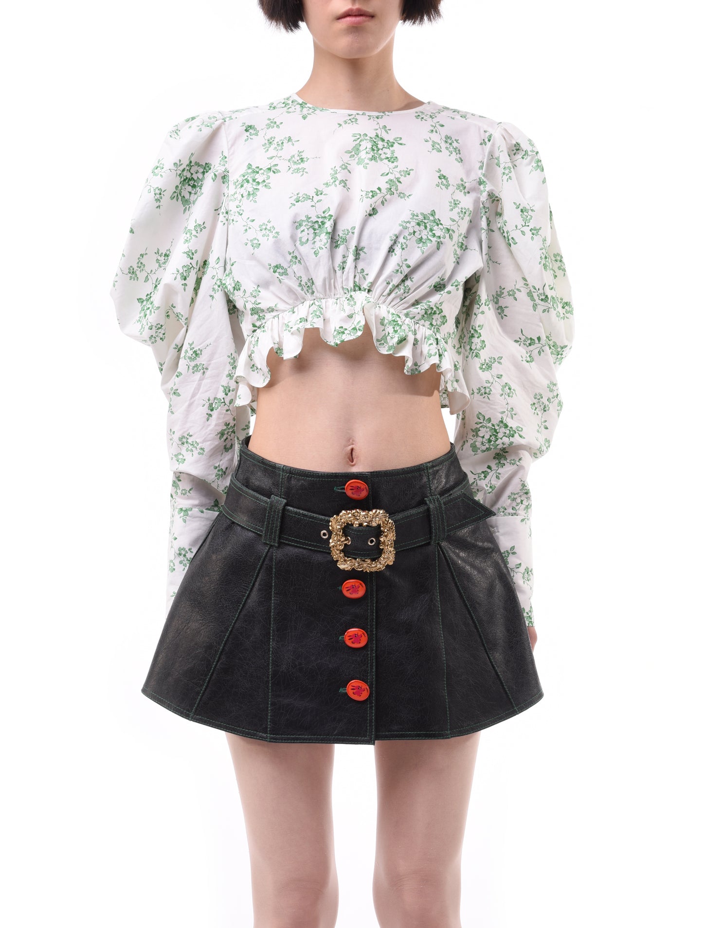 Yuhan Wang Gigot Floral Cotton Blouse