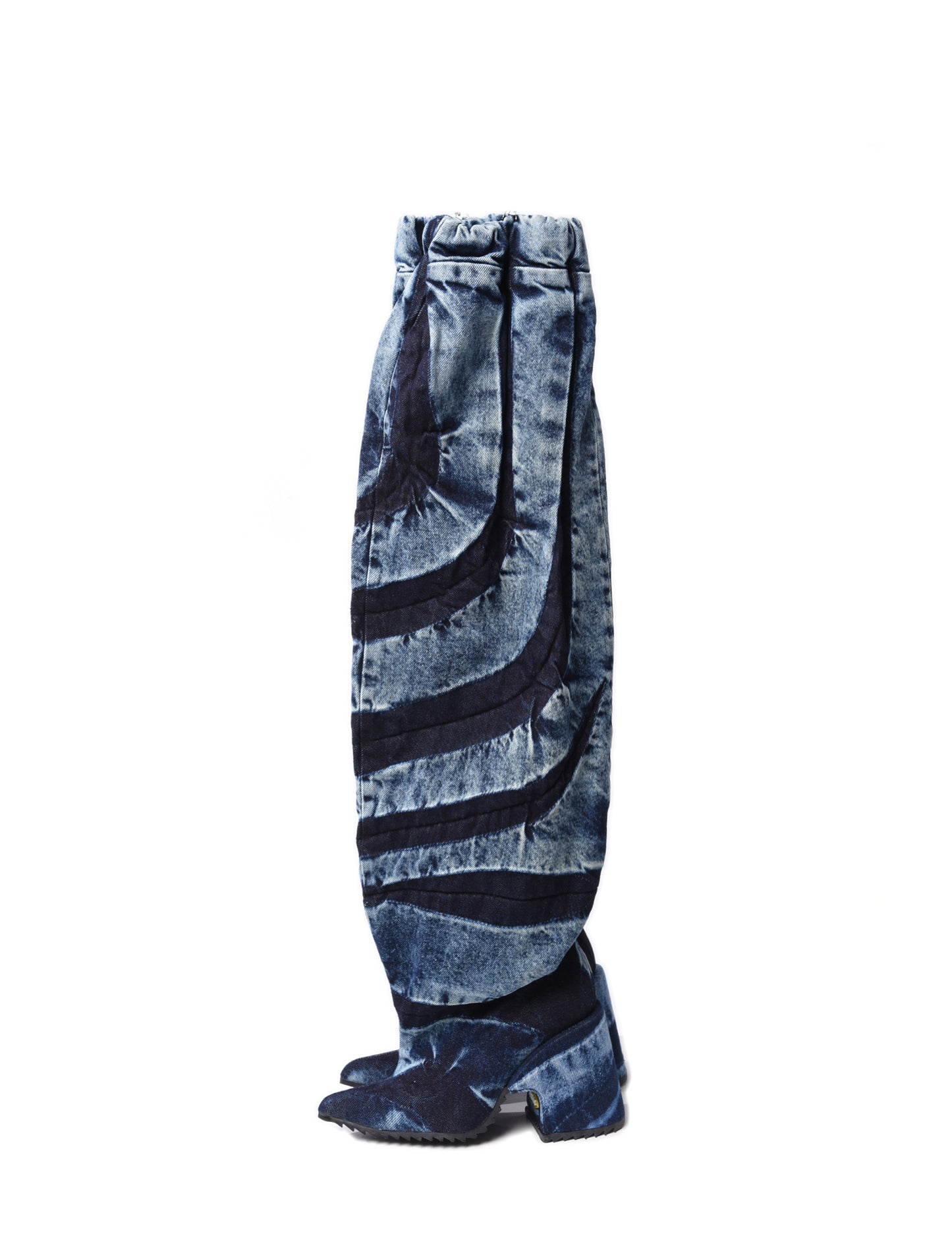 Shyness Exclusive Masha Popova Denim Tracksuit Boots