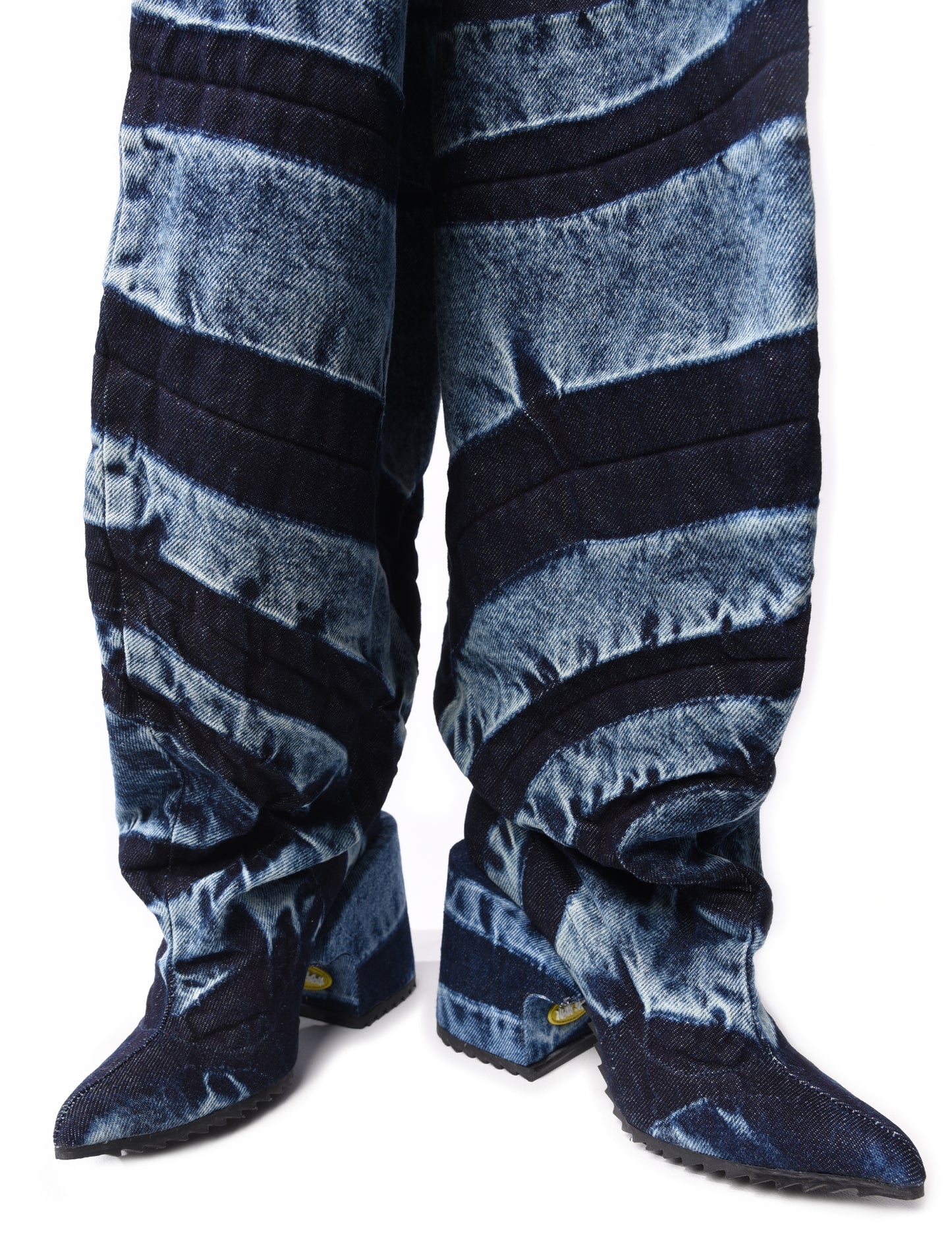 Shyness Exclusive Masha Popova Denim Tracksuit Boots