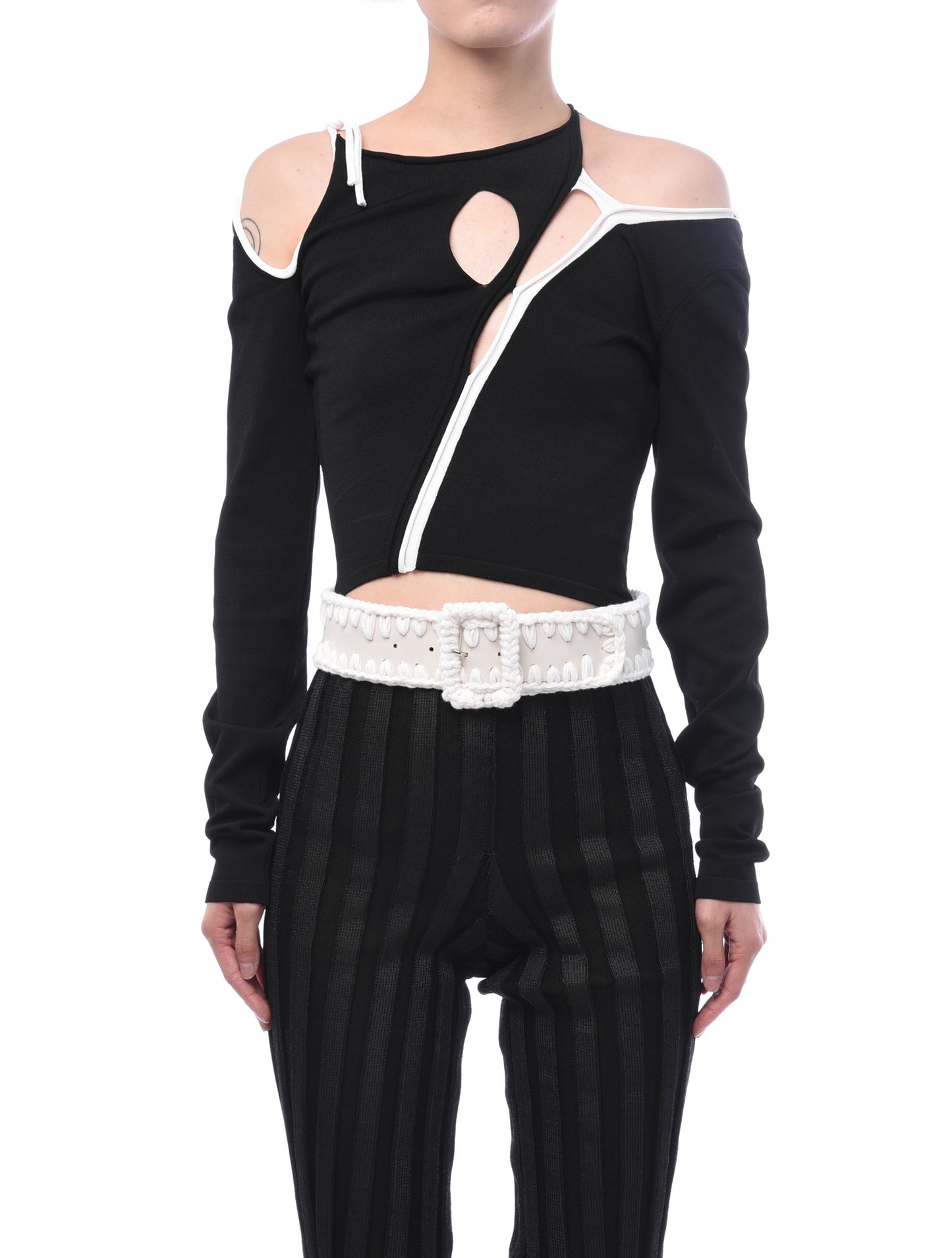 De Pino Crochet Belt White