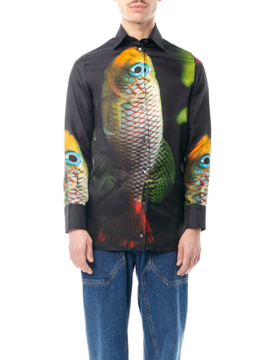 Botter Fish Print Silk Shirt