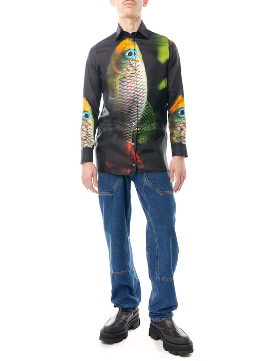 Botter Fish Print Silk Shirt