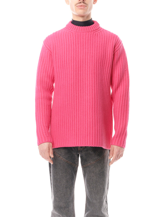 Botter Ribbed Trompe-l’oeil Pink Sweater