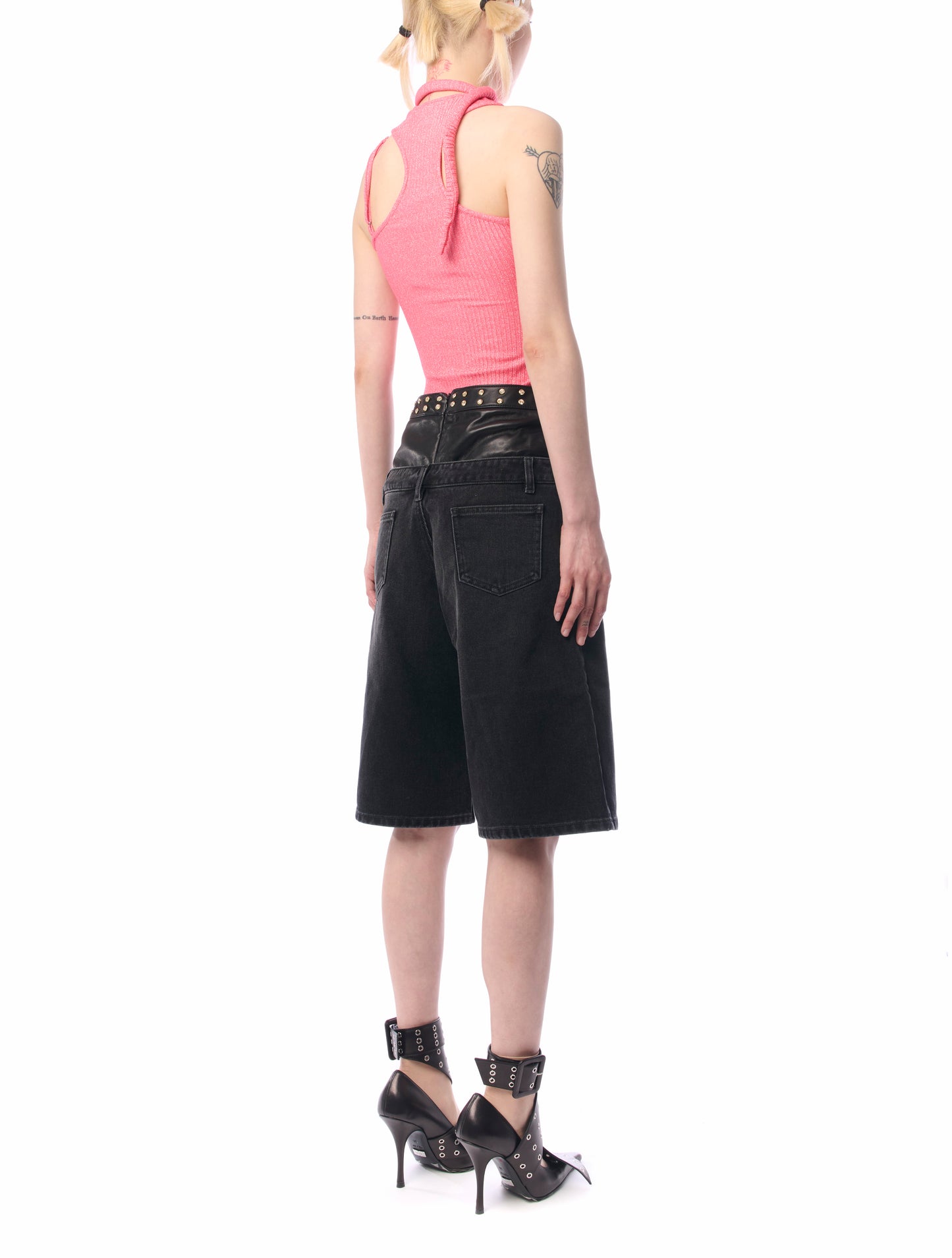 Ottolinger Layered Cut-Out Pink Tank Top