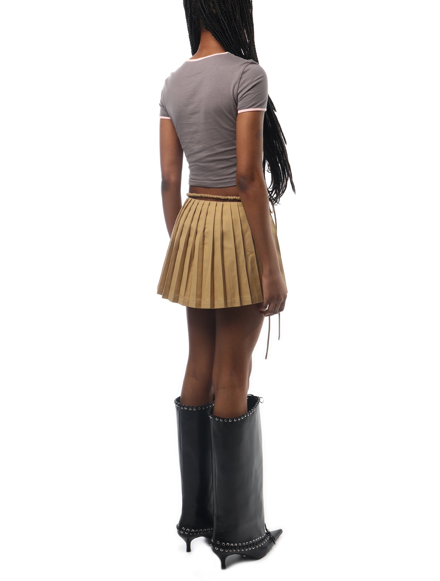 Nodress Low Waist Pleated Mini Skirt