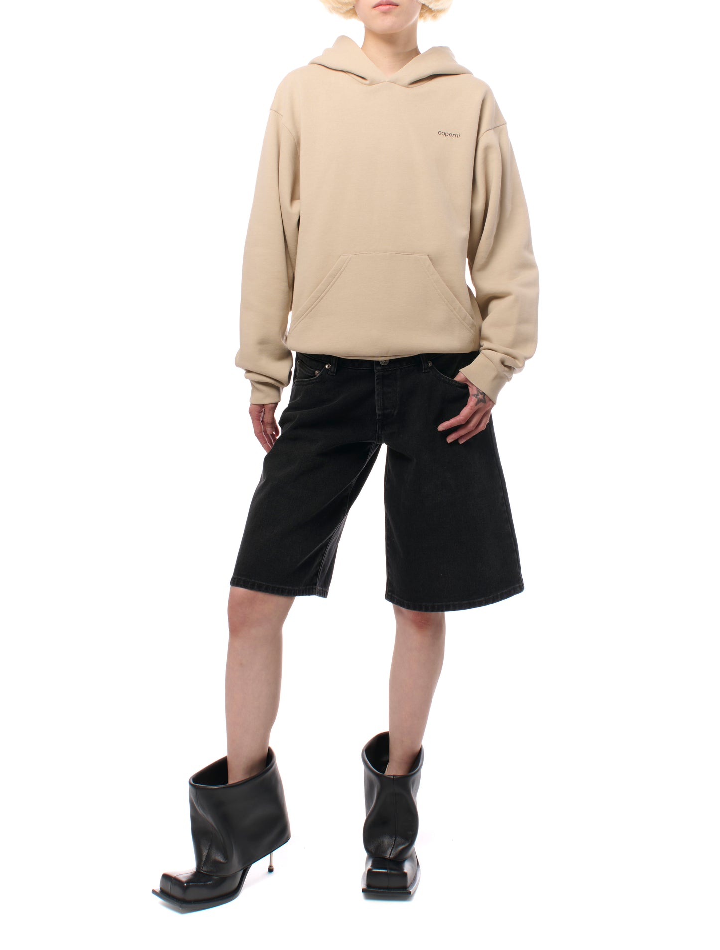 Coperni Horn Hoodie Beige