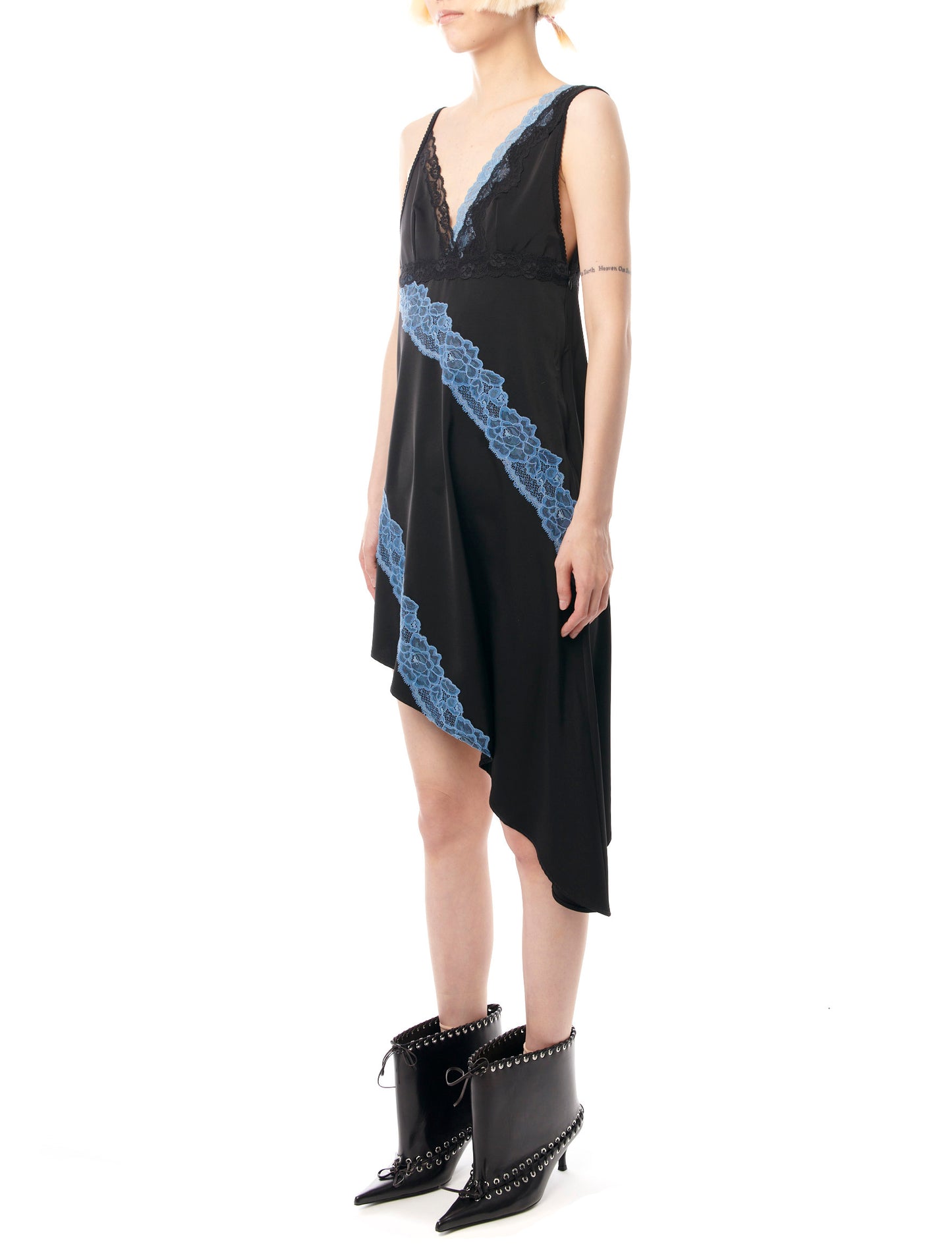 Vaillant Asymmetrical Black Lace Dress