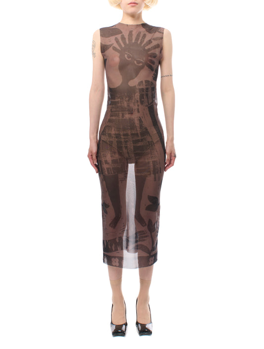 Botter Mesh Lady Brown Tubedress