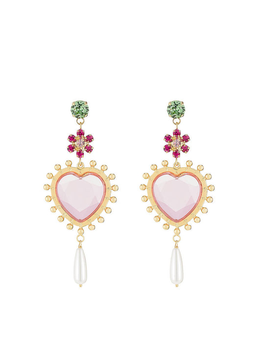 Sorcha O'Raghallaigh Crystal Heart Earrings