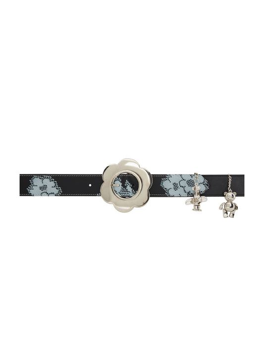 Yuhan Wang Floral Leather Belt