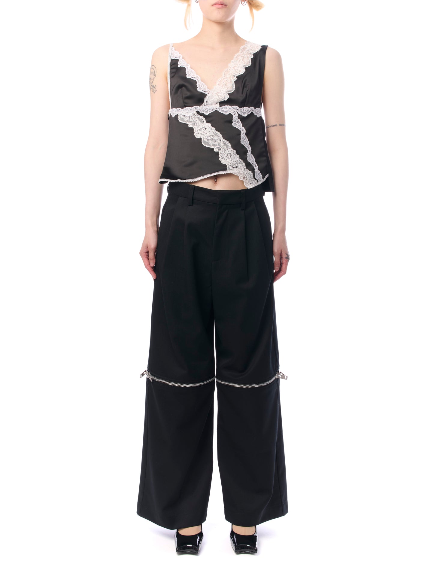 Vaquera Zipper Straight Leg Trousers