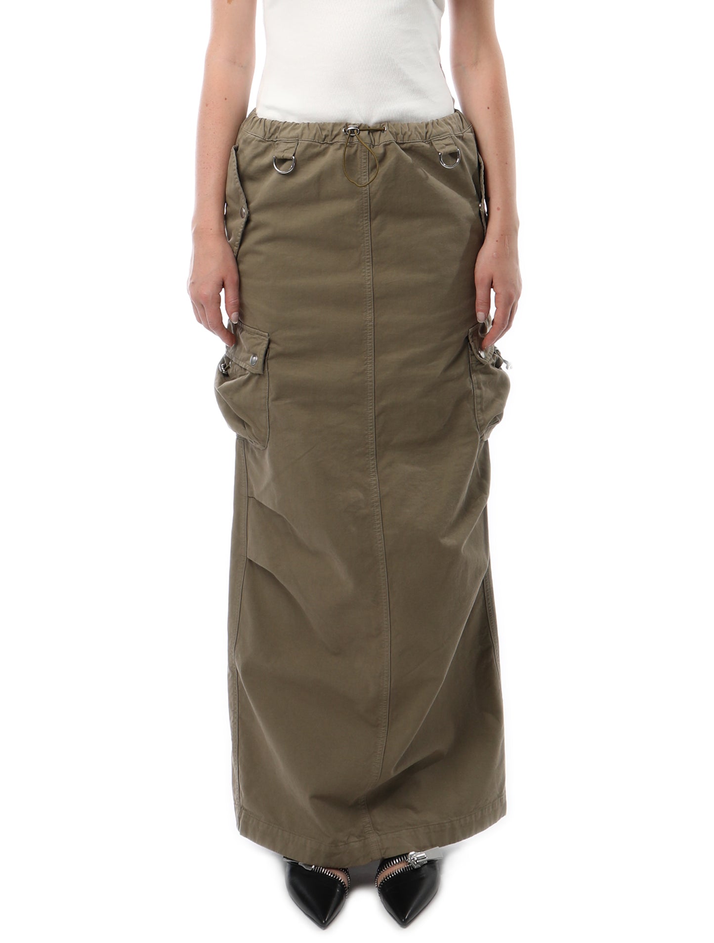 Coperni Khaki Maxi Cargo Skirt