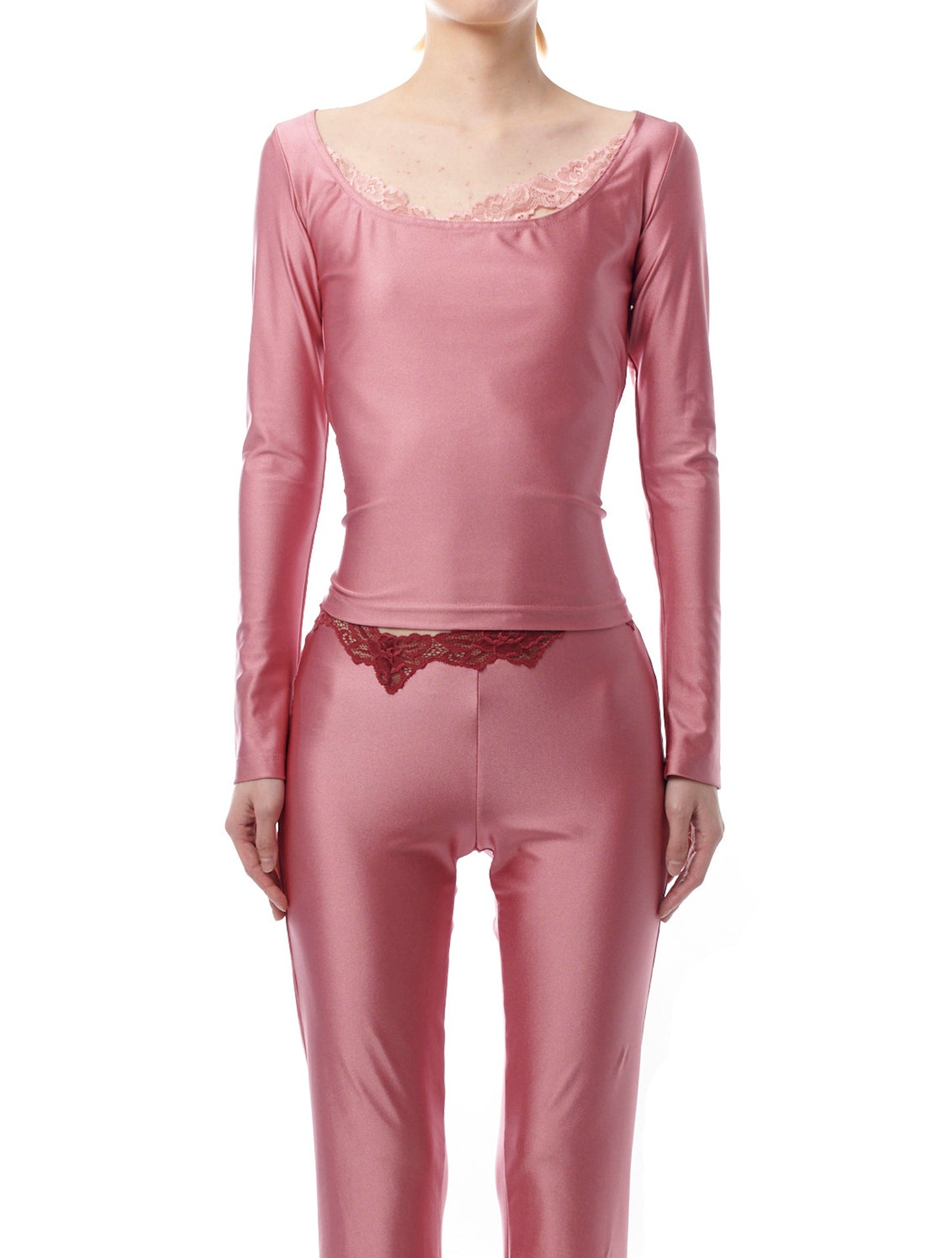 Vaillant Pink Fitted Long Sleeve Top