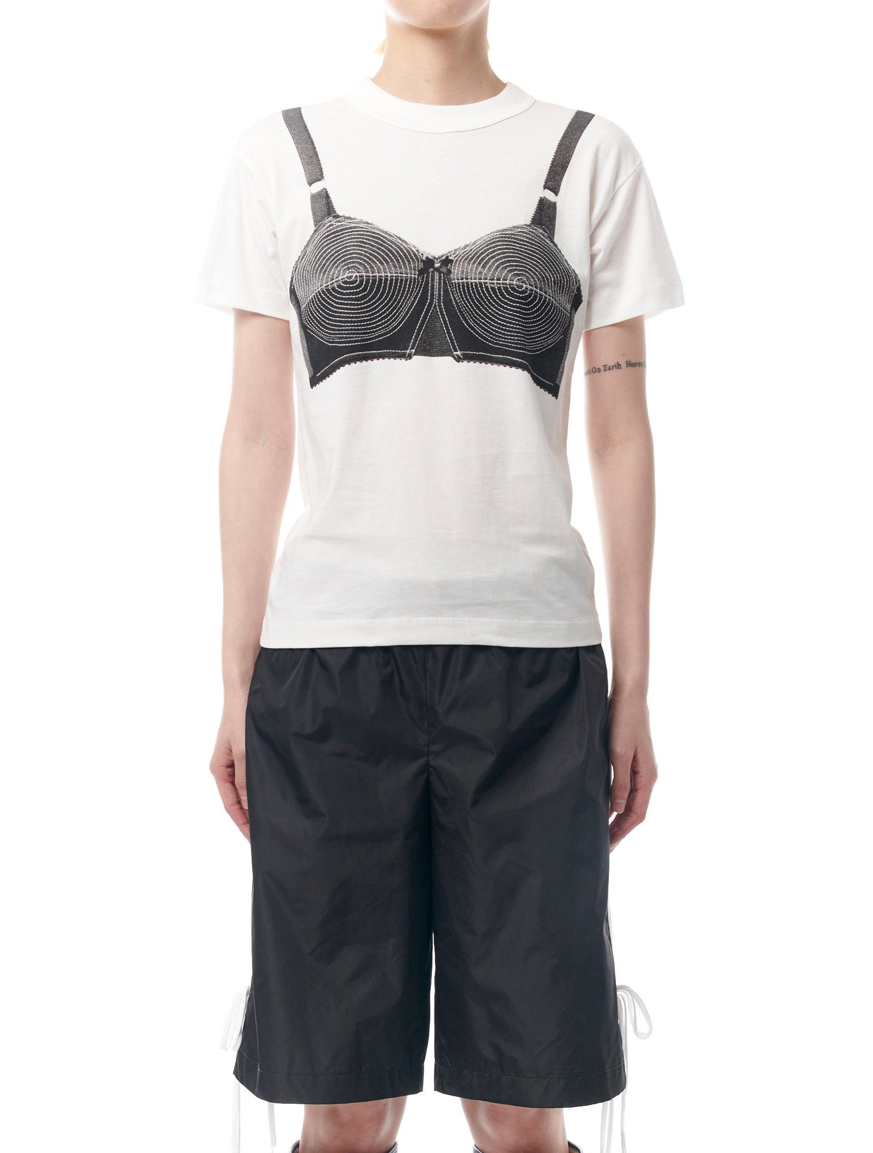 VAQUERA Lingerie-print Cotton T-shirt in White