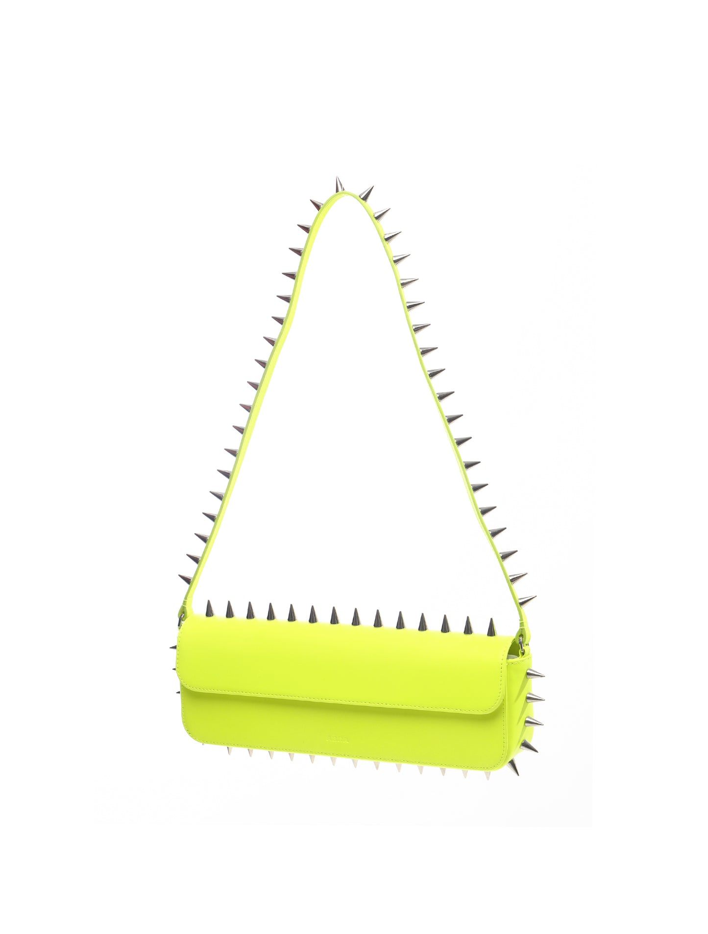 ABRA Neon Yellow Spike Baguette Bag