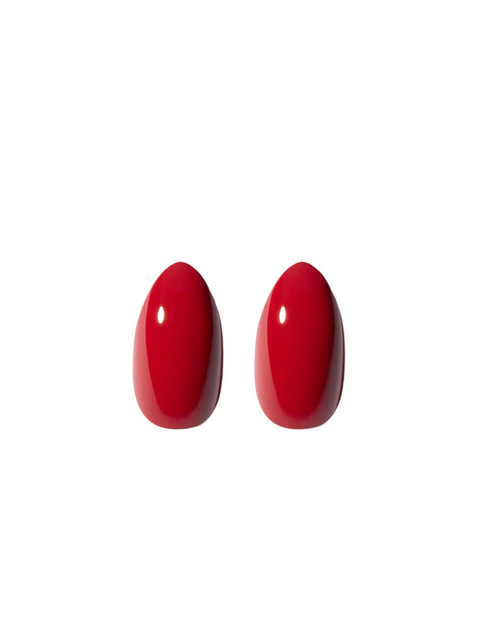 D'heygere Almond Red Nail Earrings