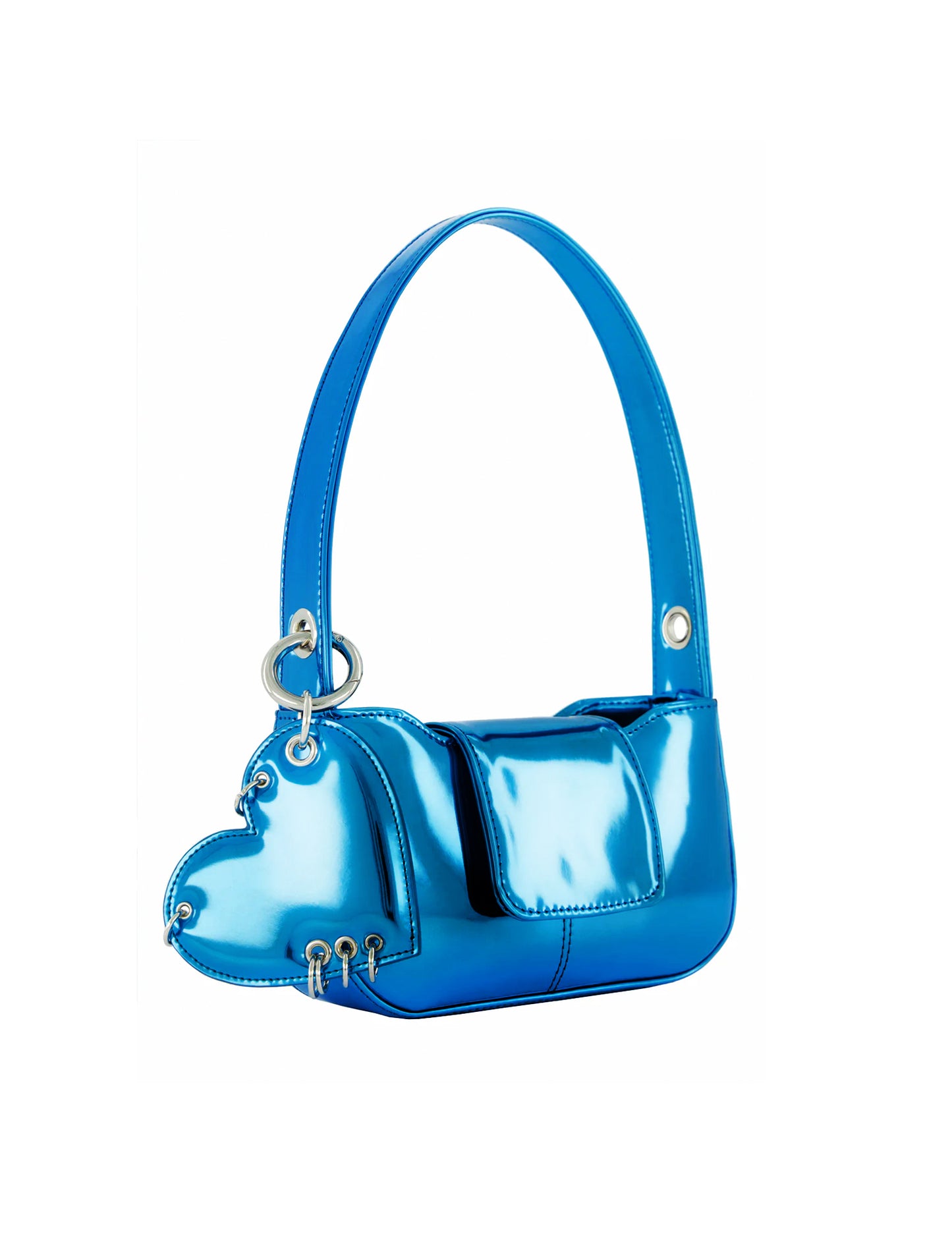 Justine Clenquet Dylan Metallic Blue Bag