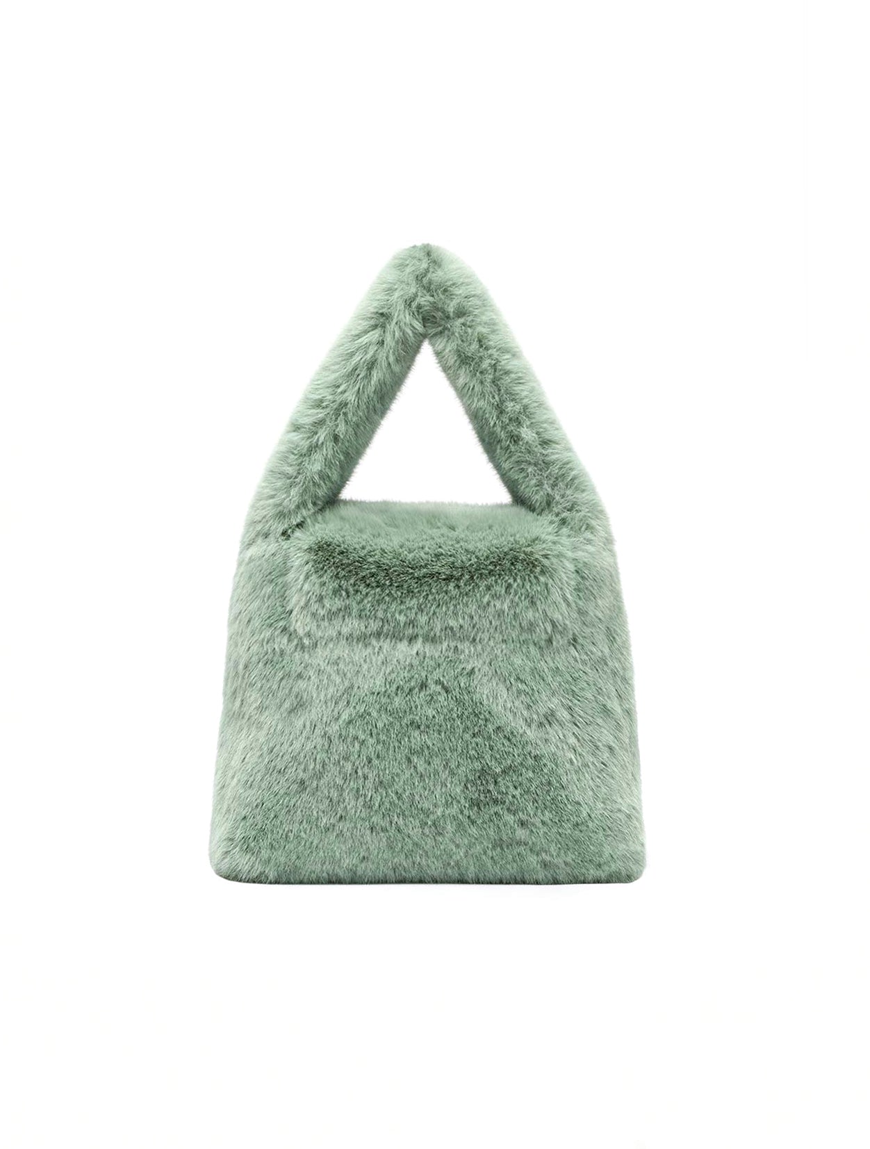 Blumarine Eco Fur Green Embellished Bag