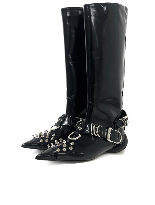 13 09 SR Bootsy Black Knee High Boot