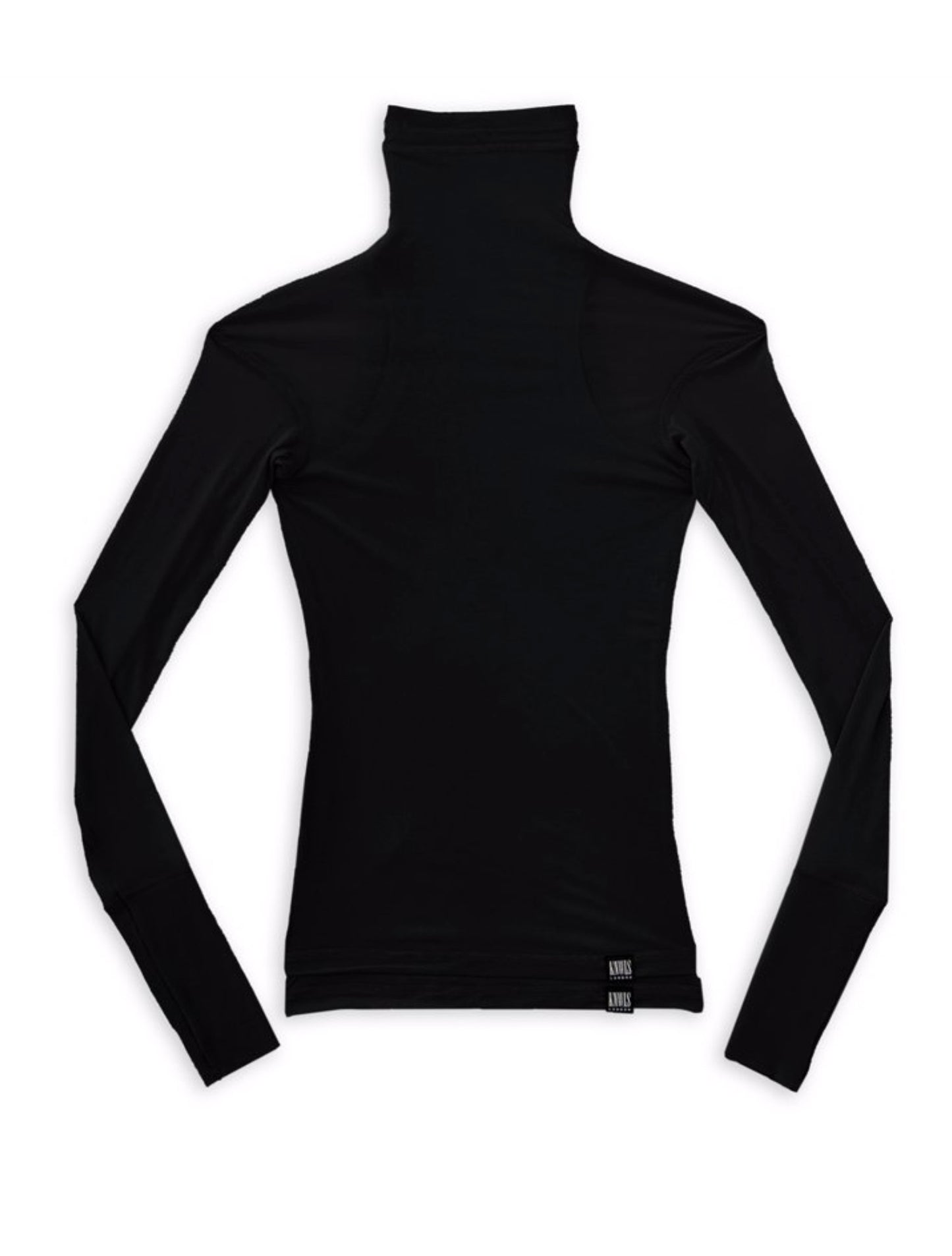 KNWLS Luce Double Layer Black Roll Neck