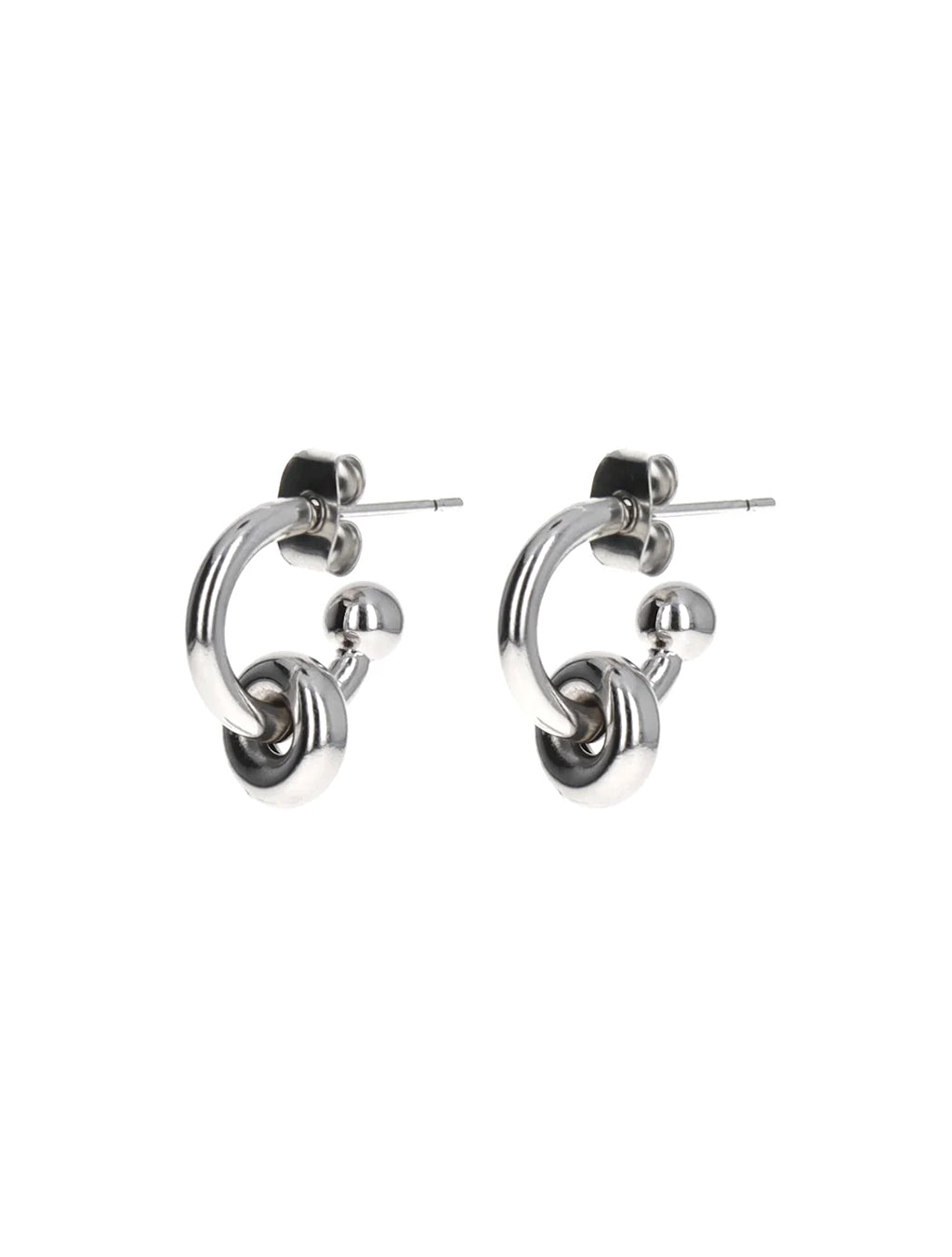 Justine Clenquet Ethan Palladium Earrings
