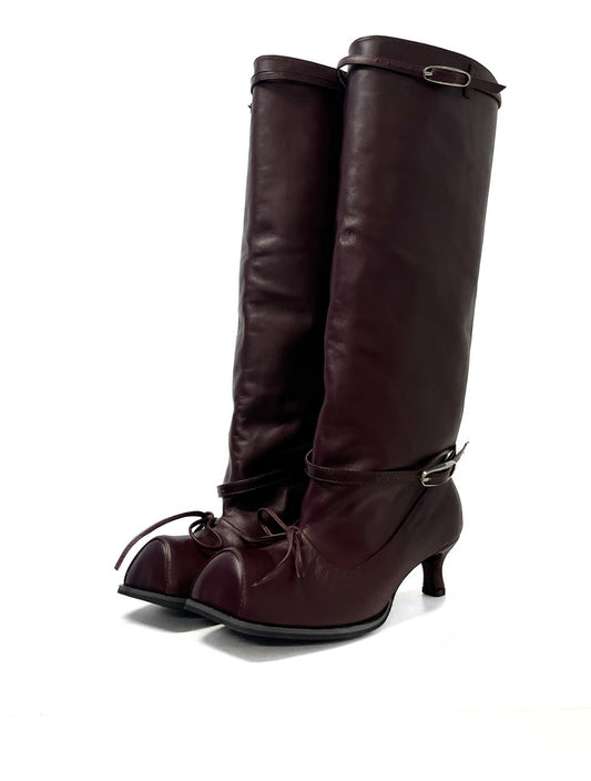 Urte Kat Hofa Burgundy Leather Boots