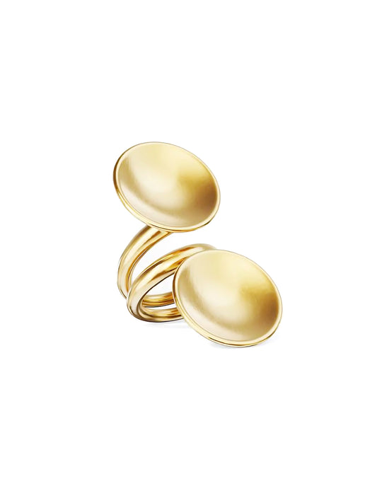 Hugo Kreit Gold Double Eclipse Ring