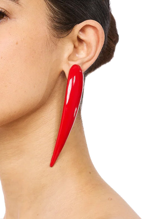 Hugo Kreit Red Nail Earrings