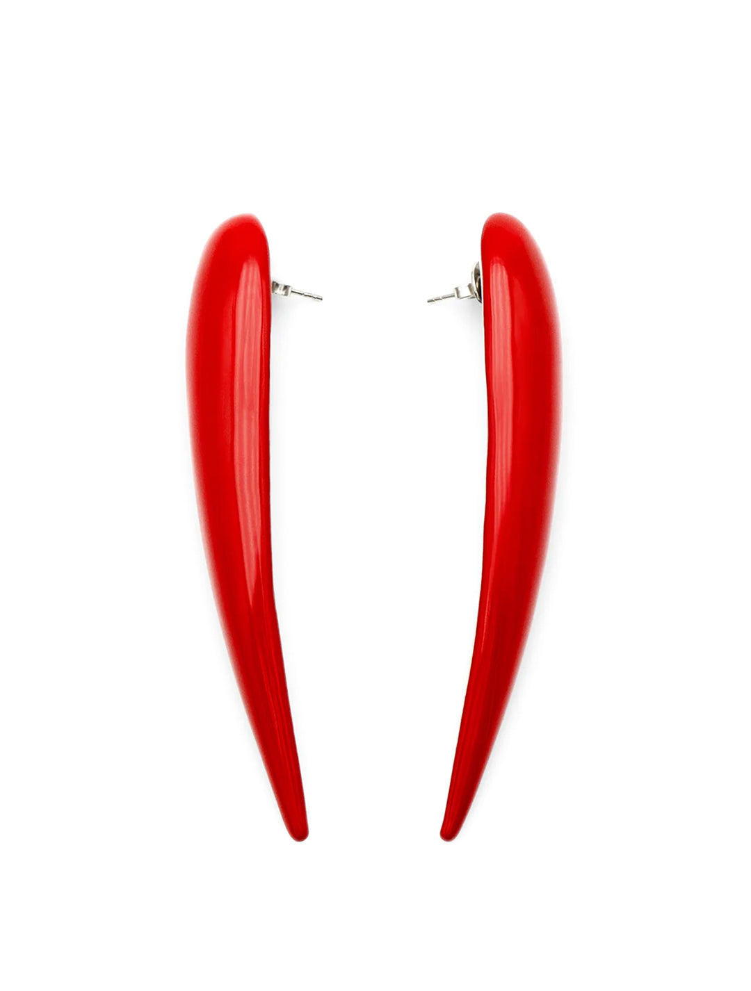 Hugo Kreit Red Nail Earrings