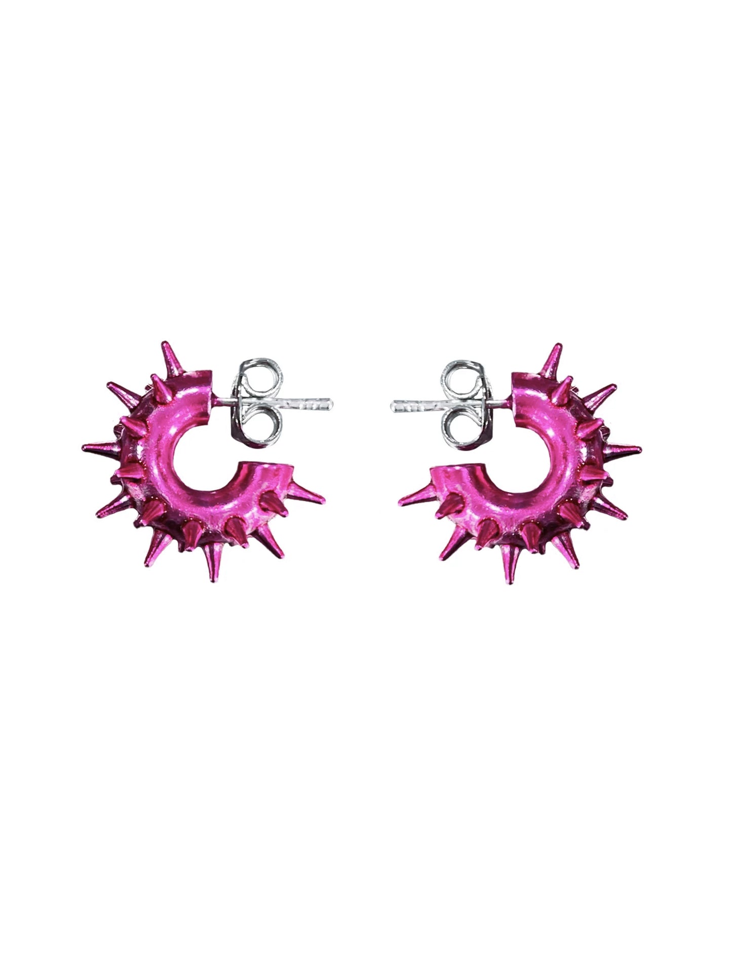 Hugo Kreit Pink Mini Spiky Hoops