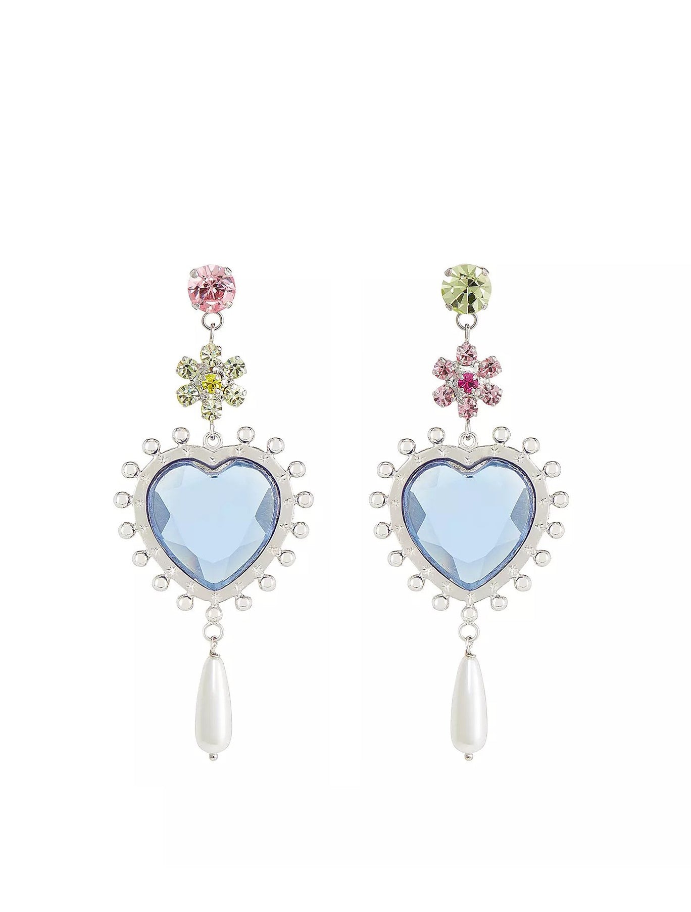 Sorcha O'Raghallaigh Crystal Heart Earrings