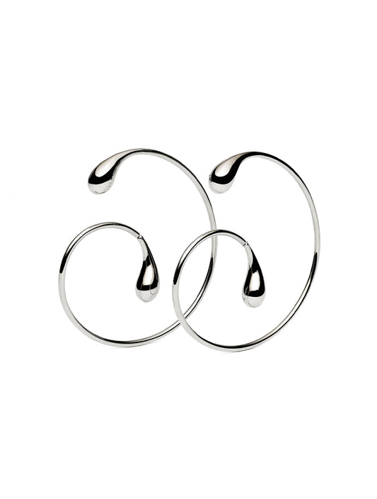 Hugo Kreit Silver Pistil Mega Hoops