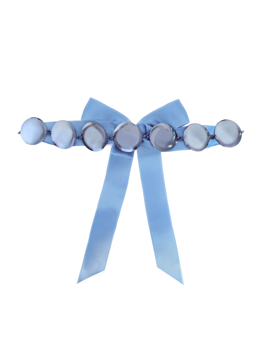 Hugo Kreit x Poster Girl Nuclear Bow Necklace Blue