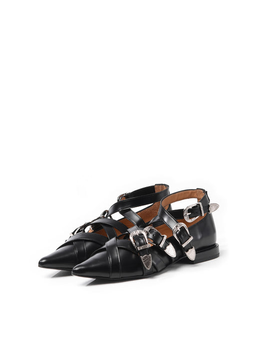 Toga Pulla Buckle Pointed Flats