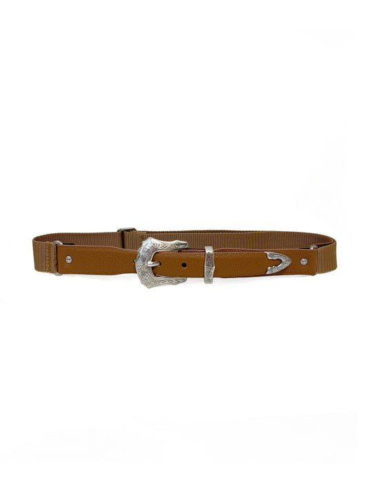 Toga Too Brown Leather Nylon Western Belt (Copy)