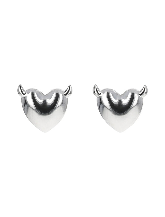 Justine Clenquet Devil Silver Earrings