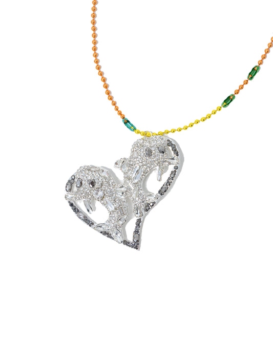 Collina Strada Dolphin Heart Necklace