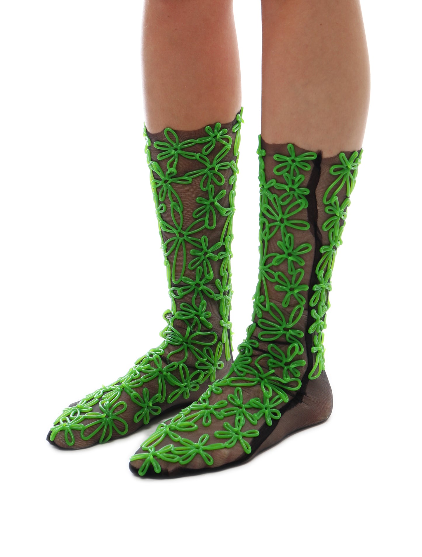 Kasia Kucharska Green Floral Socks