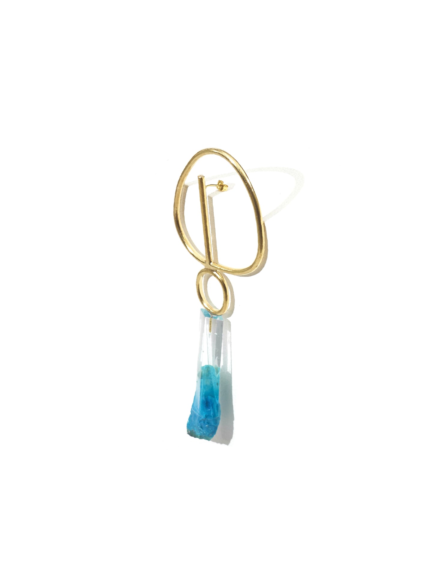 Akiko Aoki Blue Detailed Loop Earring