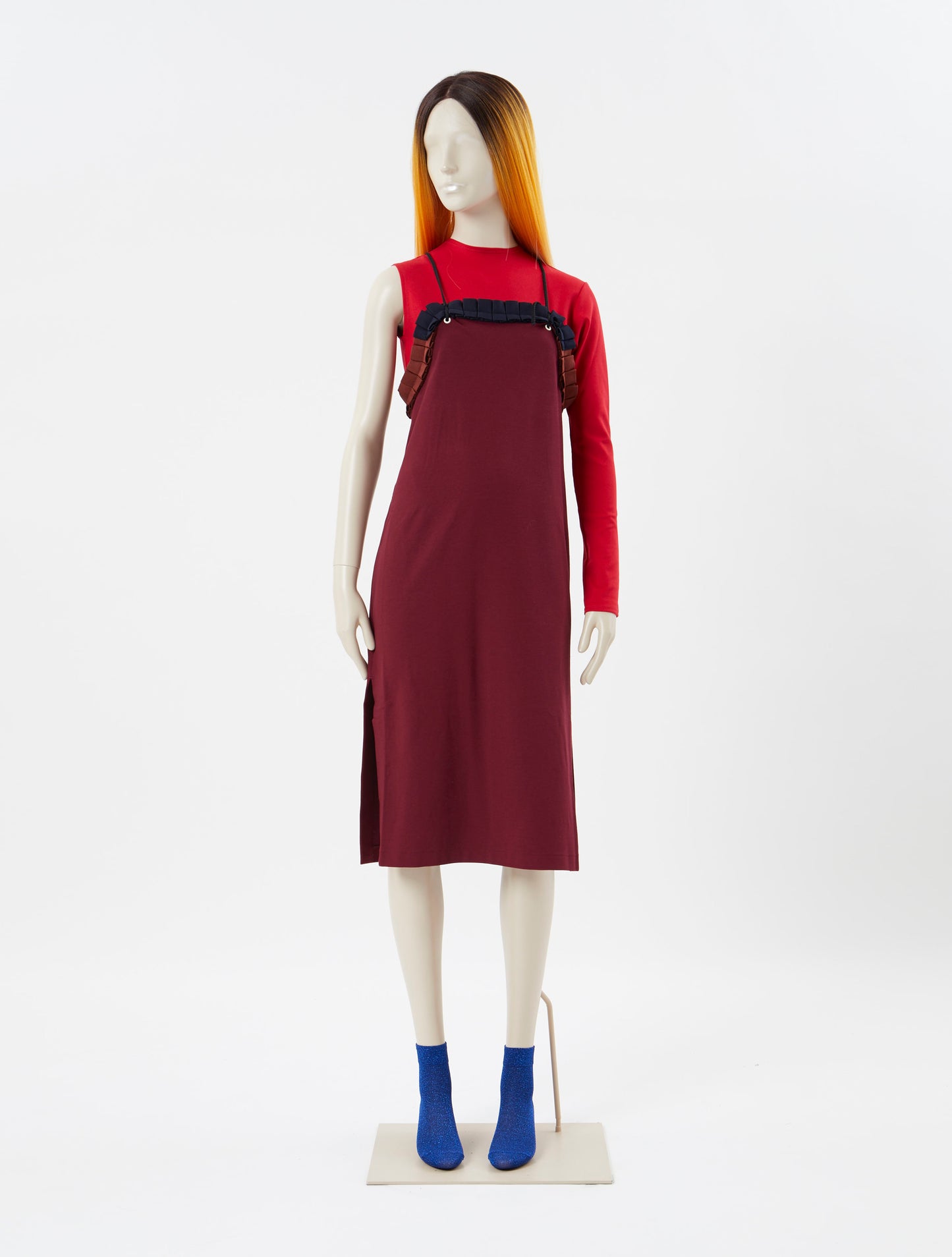 Toga Pulla Pearl Jersey Dress Red