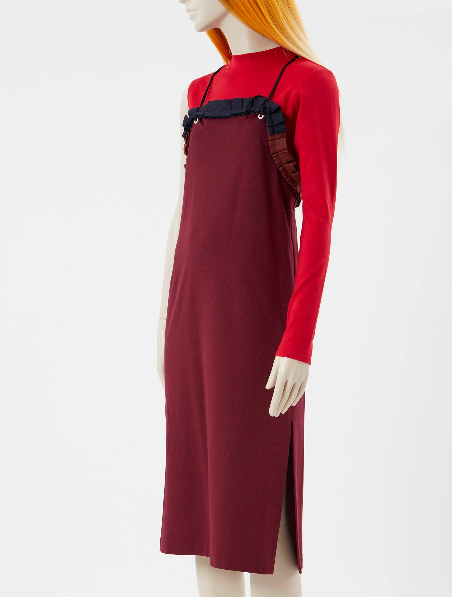 Toga Pulla Pearl Jersey Dress Red