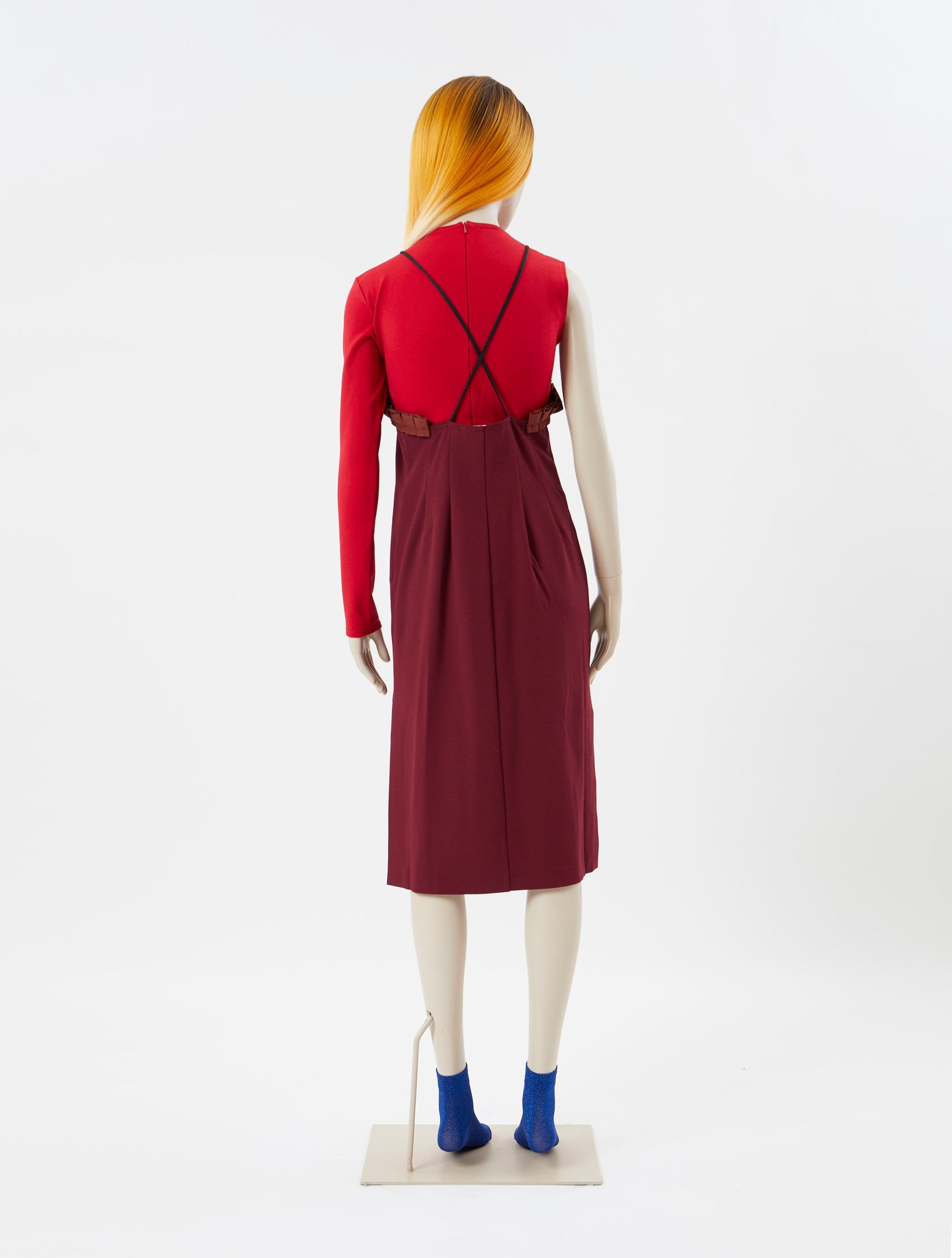 Toga Pulla Pearl Jersey Dress Red