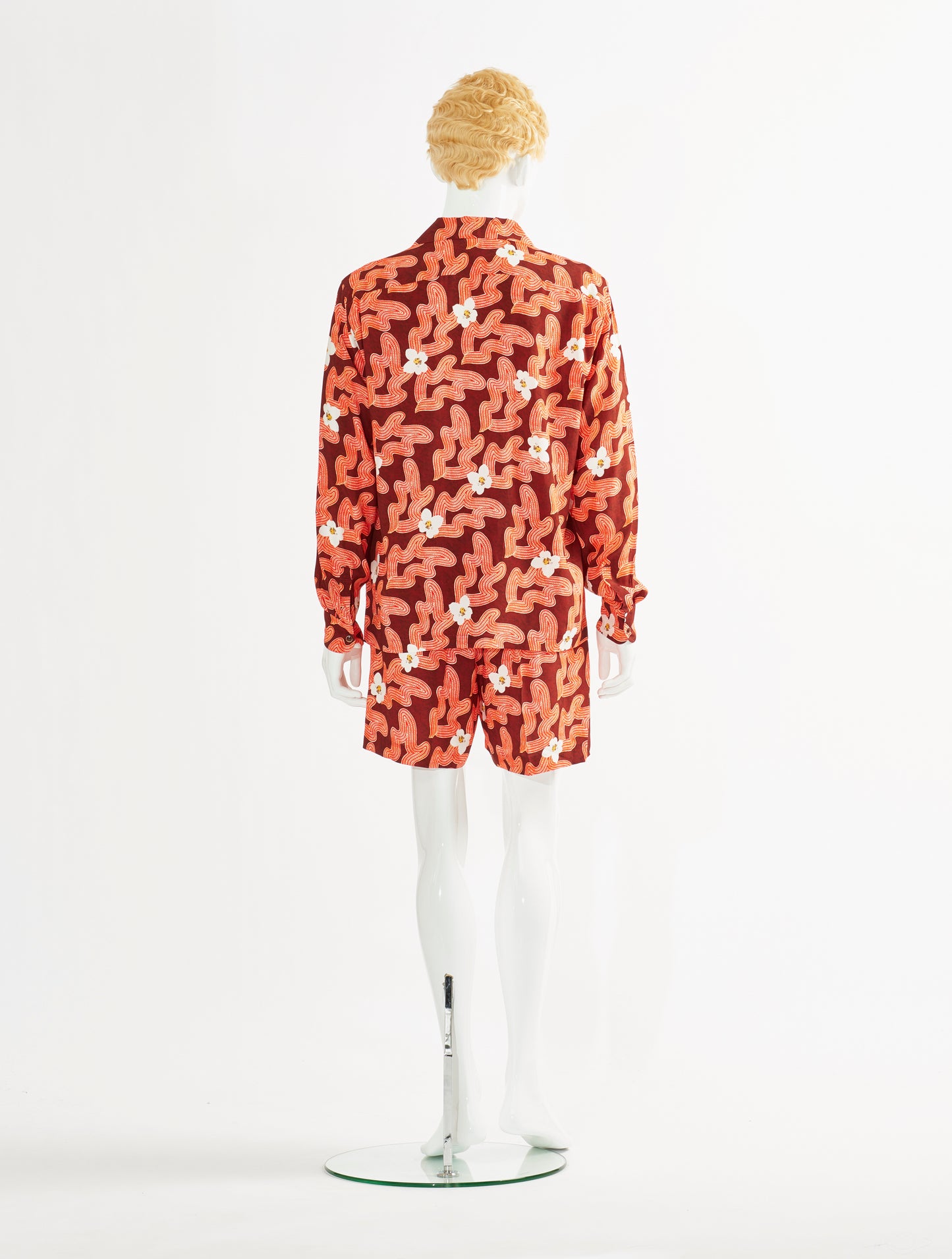 Toga Virilis Red Print Rayon Shirt