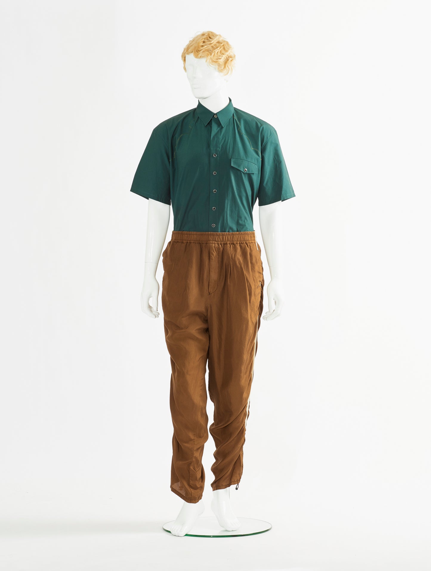 Toga Virilis Brown Silk Pants