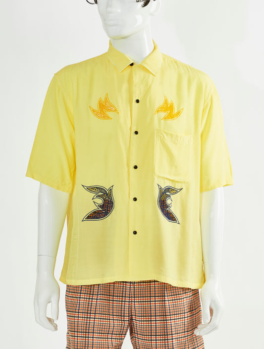 Toga Virilis Yellow Embroidery Style Shirt