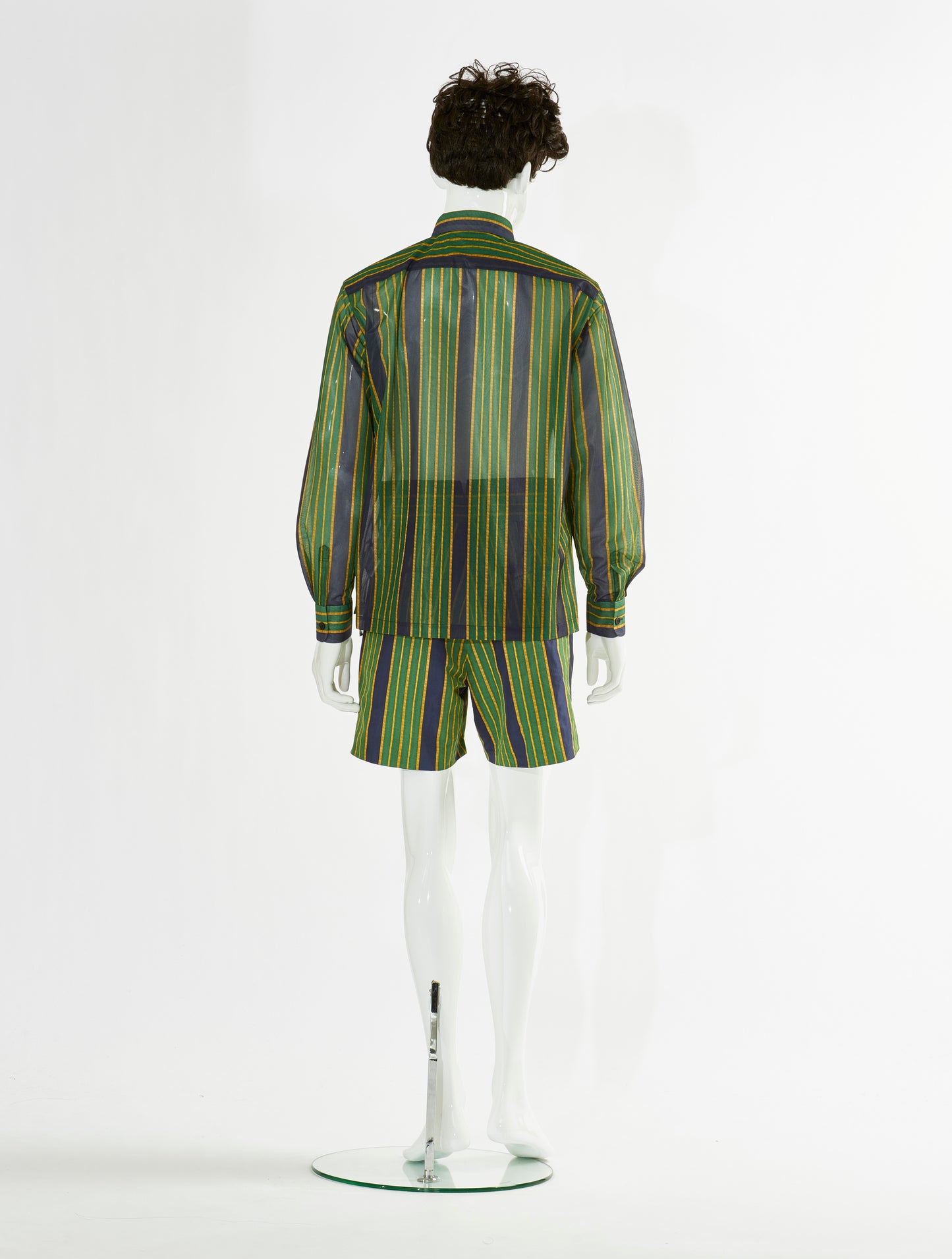 Toga Virilis Green Print Mesh Shirt