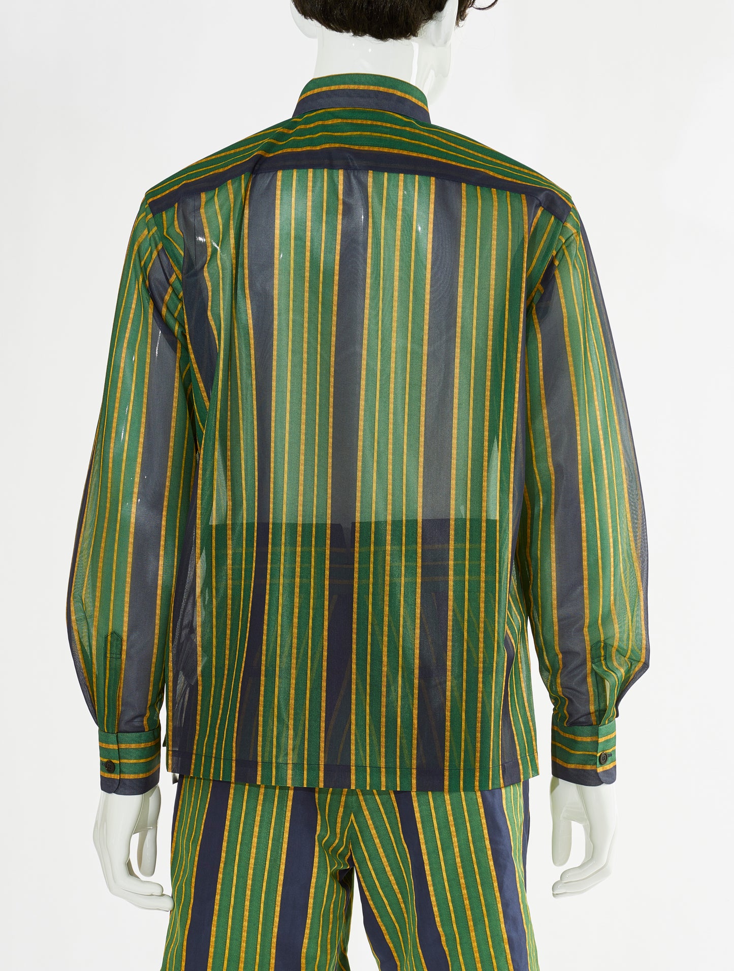 Toga Virilis Green Print Mesh Shirt