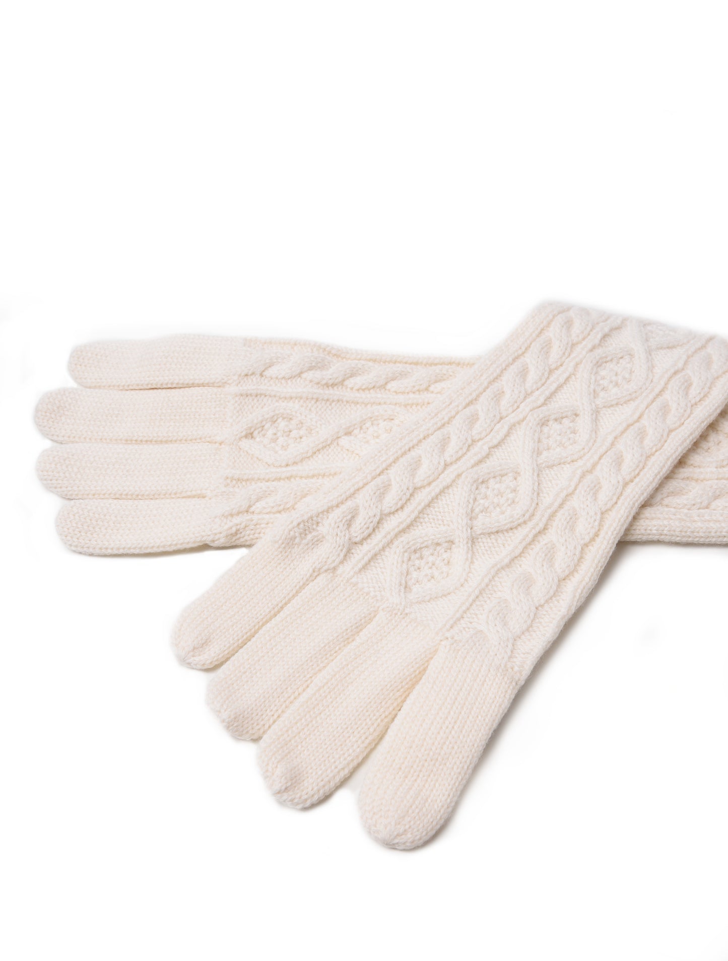 Coperni Cable Knit Gloves Off White
