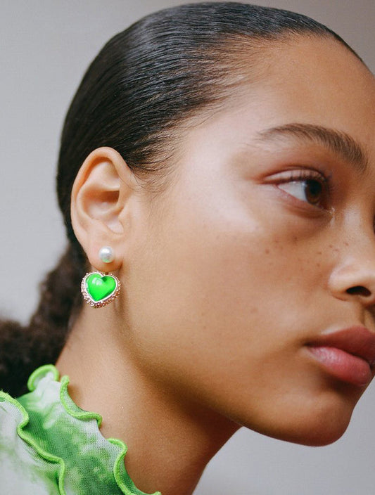 Safsafu Miss Limelight Neon Green Earring
